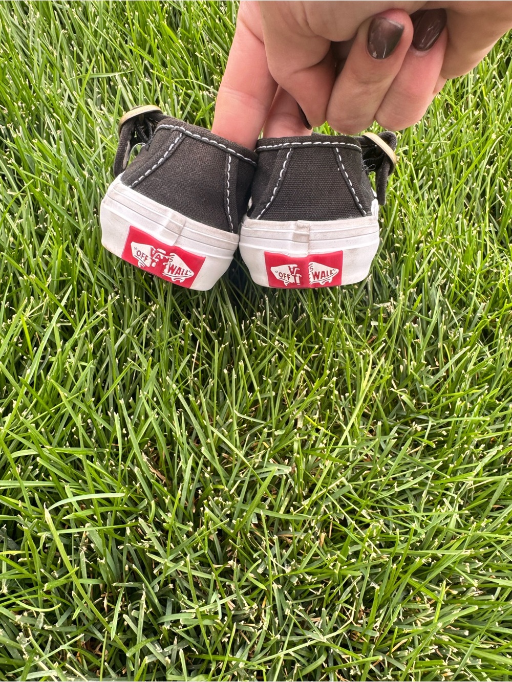 Vans Kids Mary Jane Black Canvas Buckle Shoes Size 11.5 - Picture 4 of 9